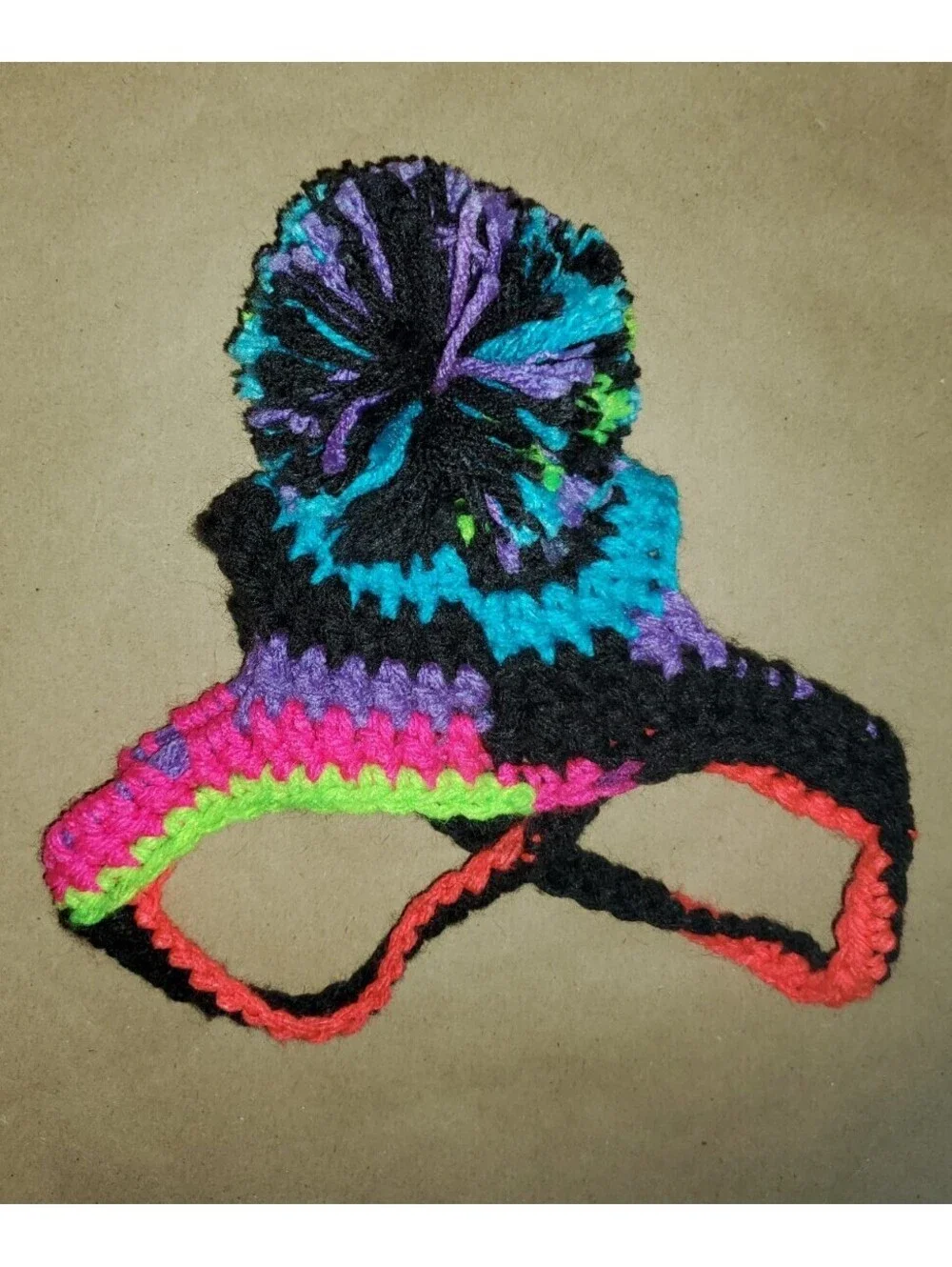 PET POM POM CROCHET HAT CAP DOG CAT SMALL
